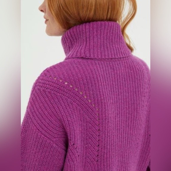 NWT - Fat Face Women’s Wool Blended Ribbed Knit Turtleneck Sweater - US 6/M - Picture 5 of 15